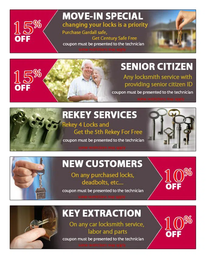 Jacksonville Central Locksmith Jacksonville, FL 904-531-3122 - coupon23-set-five